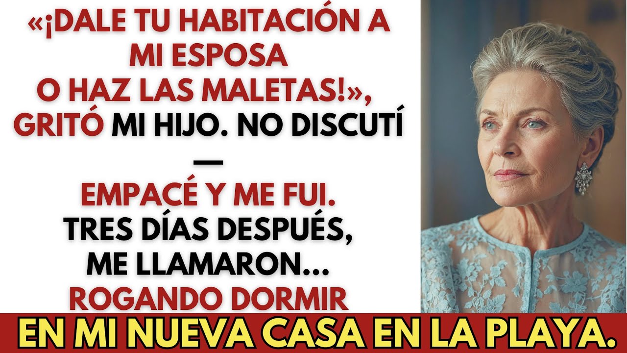 «¡Dale tu habitación a mi esposa o haz las maletas!»—gritó mi hijo en la cena. Así que eso hice…