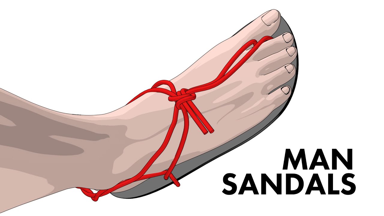 HOW TO MAKE MAN-SANDALS (right foot) マンサンダルの作り方