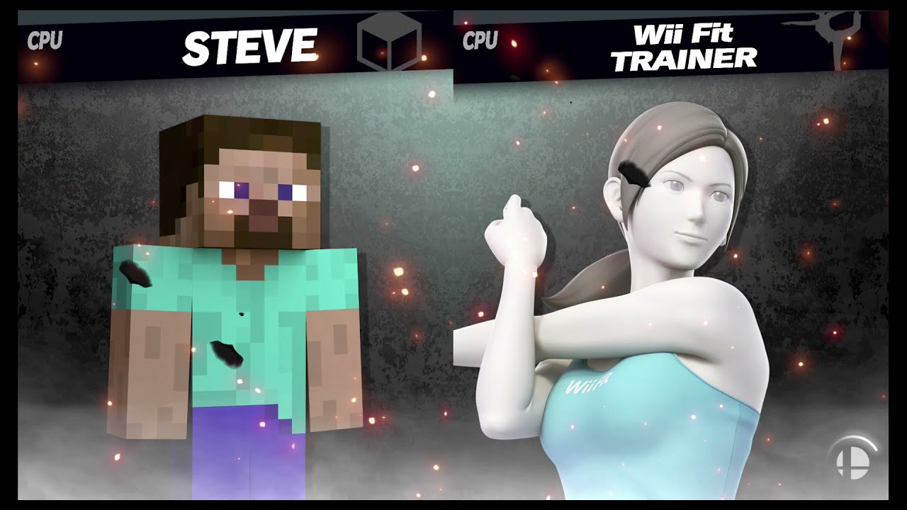 Super Smash Bros. Ultimate - Steve VS Wii Fit Trainers