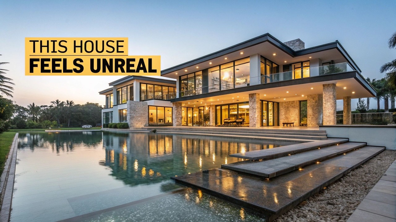 Inside a Dreamlike Florida Mansion | A Floating Luxury Home of Water, Glass & Calm