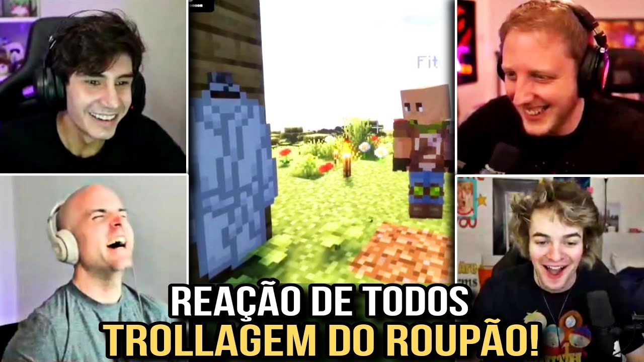 REAÇÃO DE TODOS A TROLLAGEM DO ROUPÃO DO PAC KKKKK | QSMP
