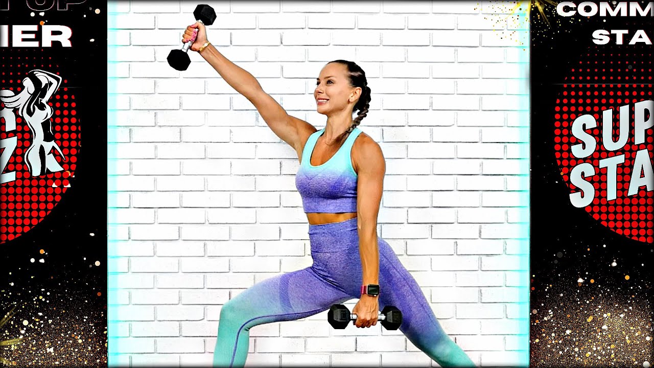 Total Body Metabolic Workout with Weights // glutes and abs finisher | SUPER STARZ Day 72