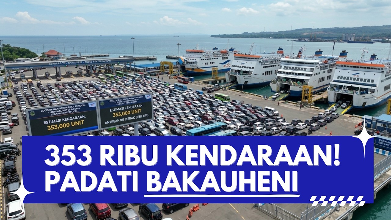 Lintas Sumatera-jawa Memadat, 350 Ribu+ Kendaraan Menuju Pelabuhan Merak
