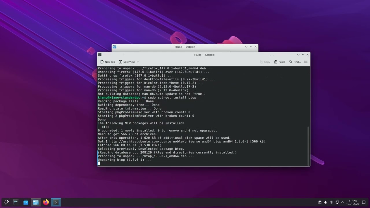 KDE neon User Edition 20260116 at a glance