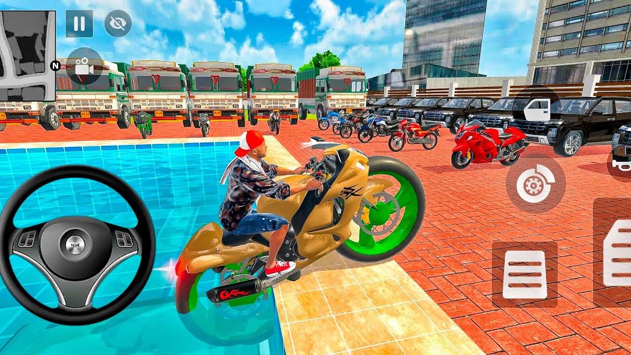 🎯Car bike game*Franklin ordered an Indian Hayabusa bike And creta car 🚗 in the game 🎮 With truck 🚛 