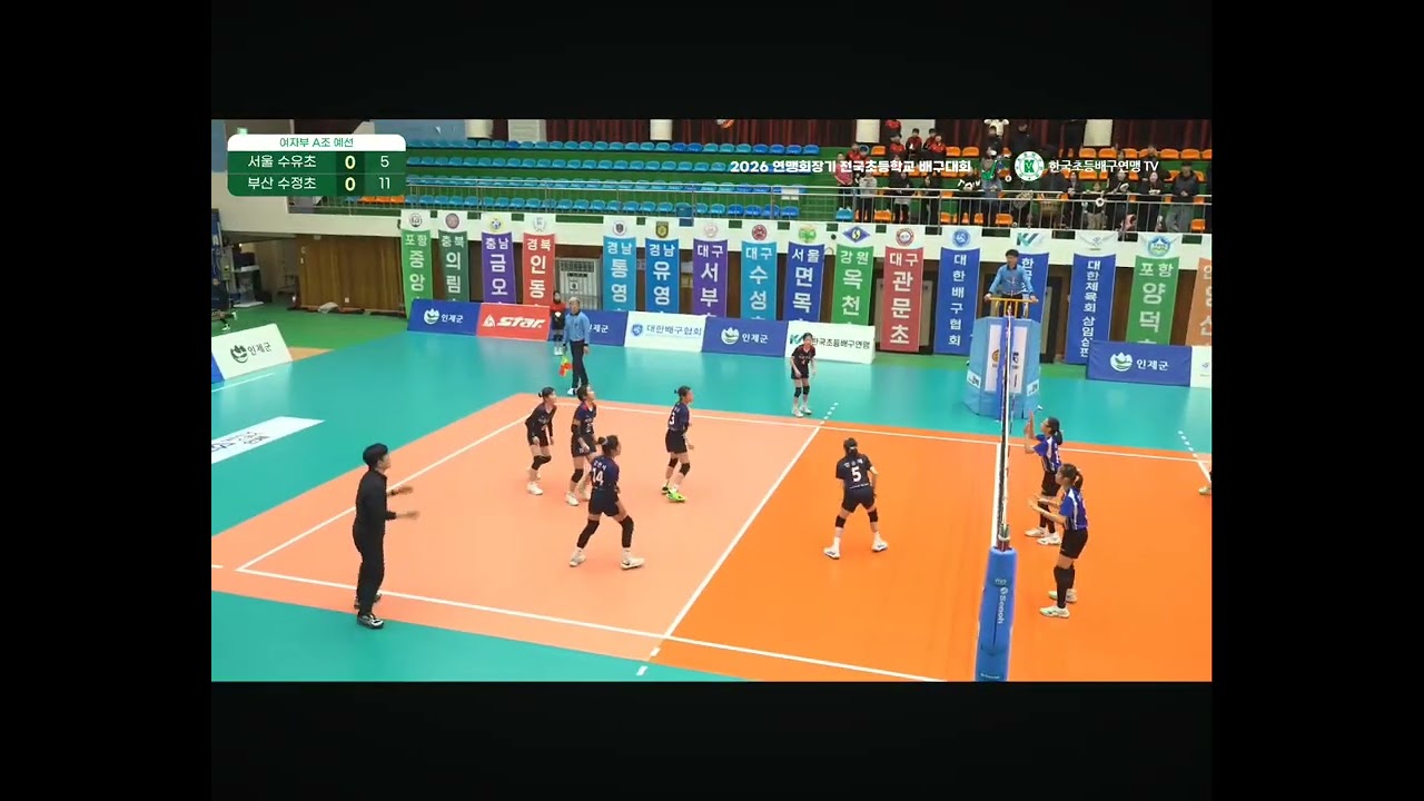 2026 연맹회장기 전국초등학교 배구대회 부산 수정초 VS 서울 수유초 1세트