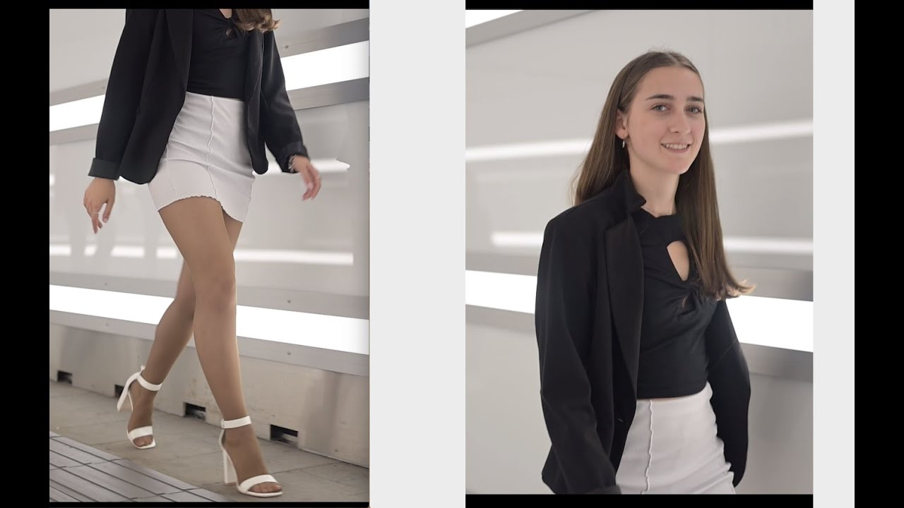 SHEER NYLON LOOKBOOK FILM : Pantyhose, Stockings, Tights, Mini Skirt, Sandals  (4K)