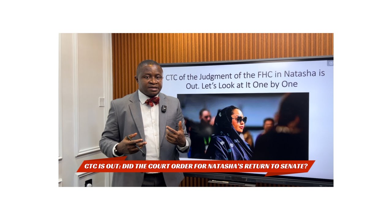 I have seen the CTC. Did the Court order for the Return of Natasha to the Senate?