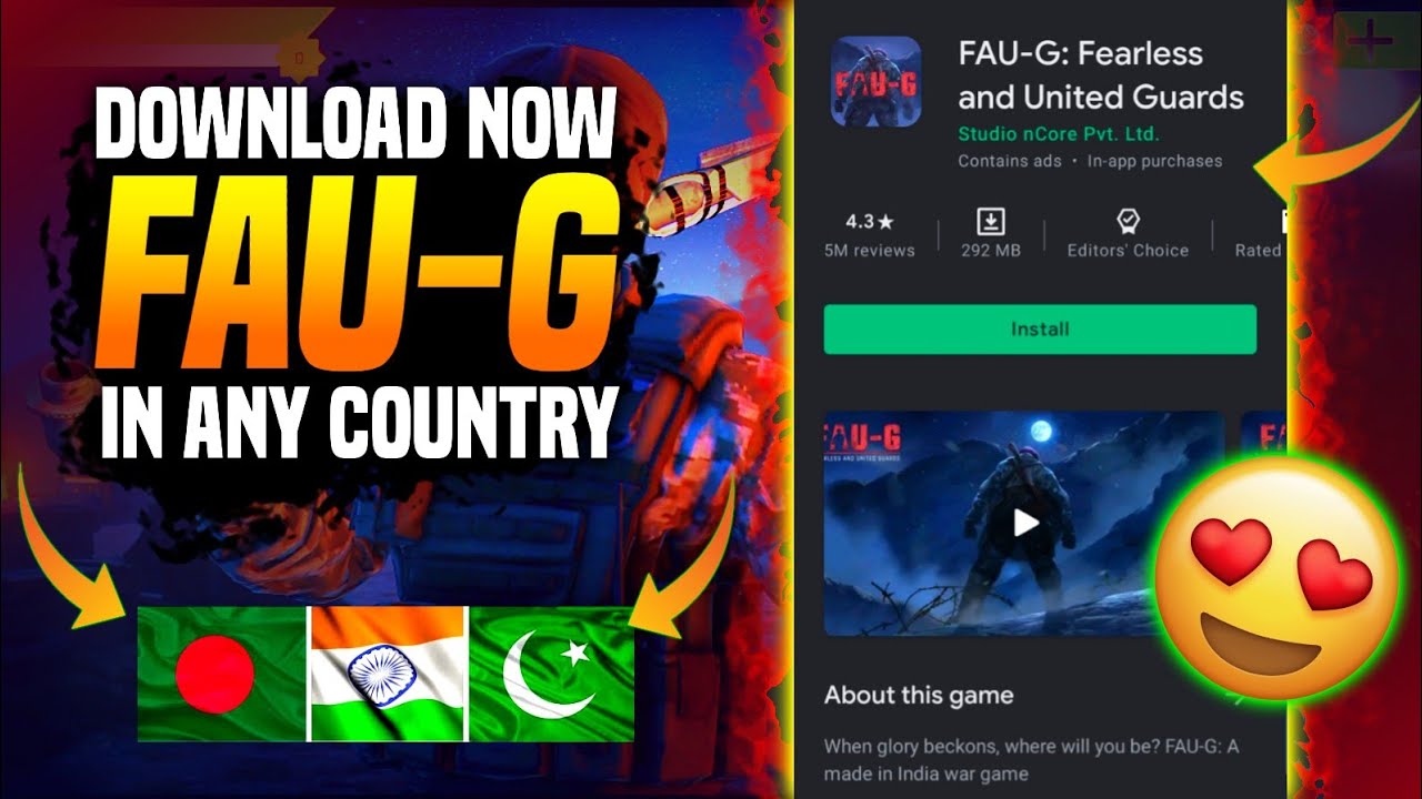 HOW TO DOWNLOAD FAUG GAME IN PAKISTAN, BANGLADESH, NEPAL, INDONESIA 😍
