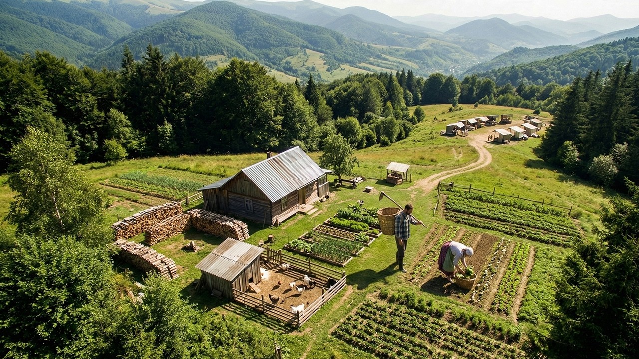 FULL VIDEO: 25 Days Building a New Life in the Mountains | Market & Rural Life