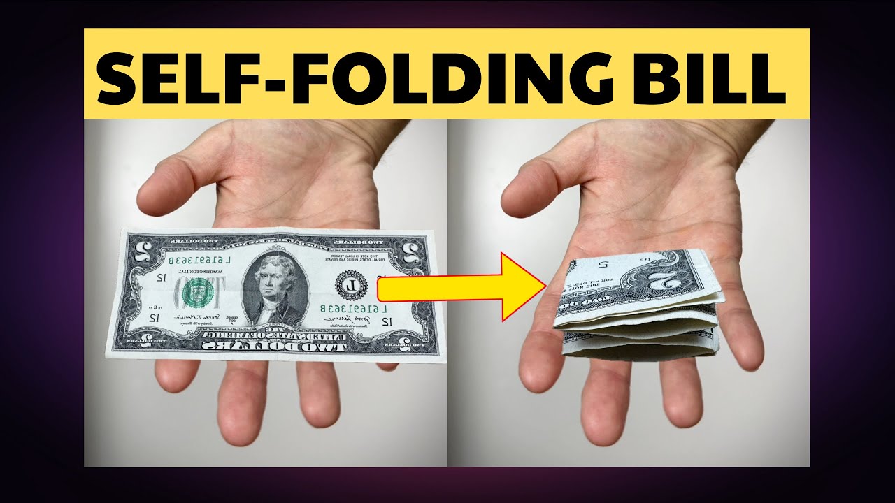 Self-Folding Bill Magic Trick &ndash; Easy Money Illusion Tutorial