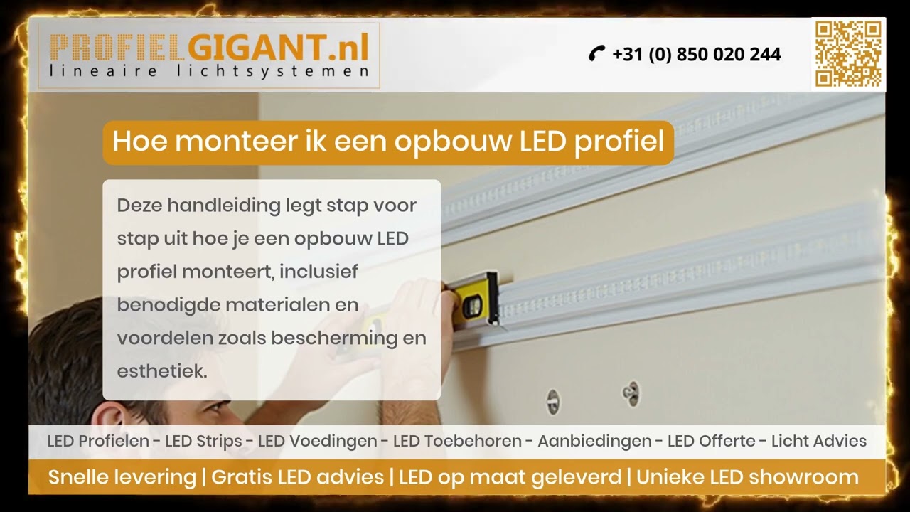 Hoe monteer ik een opbouw LED profiel | Profielgigant