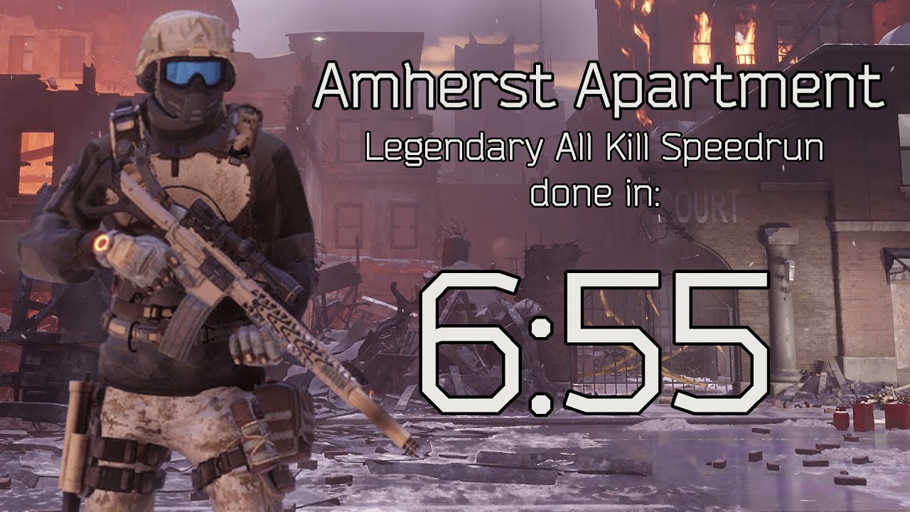 The Division 1 - Amherst Apartment Legendary Speedrun done in 6:55 (All Kill)