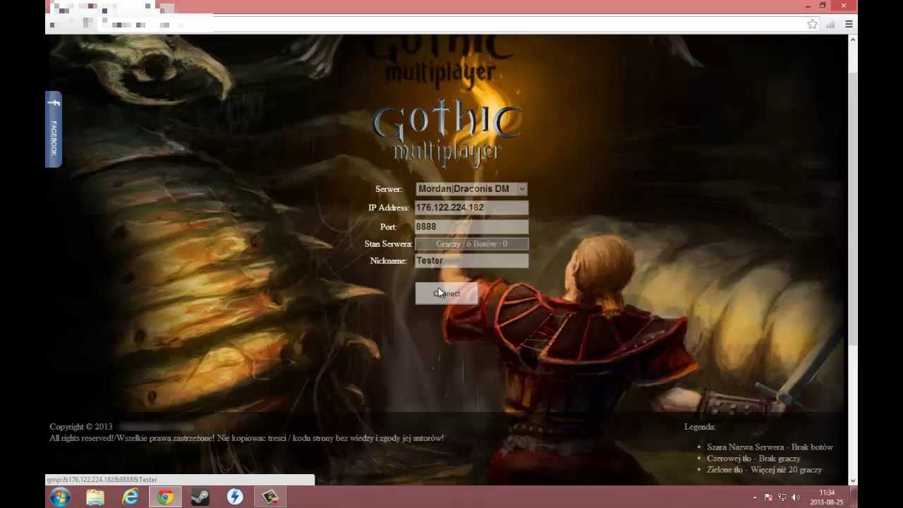 Gothic Multiplayer Weblauncher Embryo