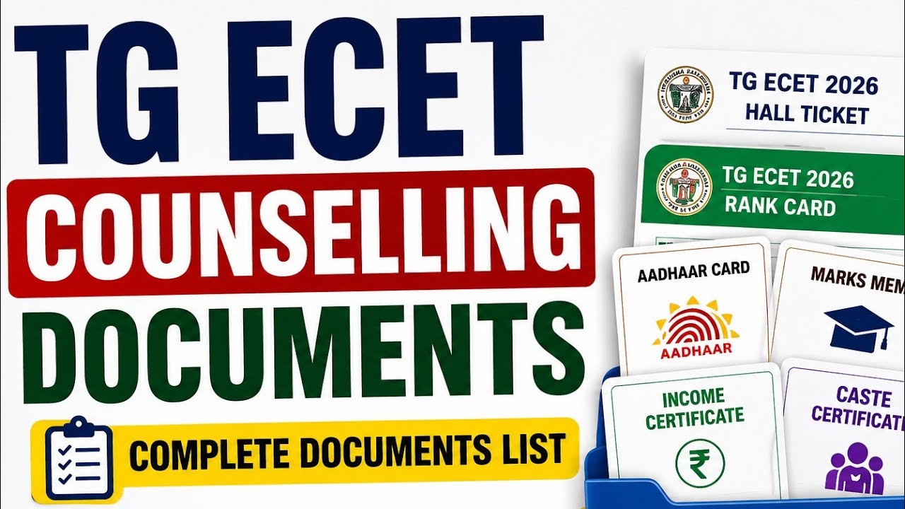 TG ECET 2026 Counselling Documents List | Certificates Required for Verification 💯✅ #tgecet #ecet
