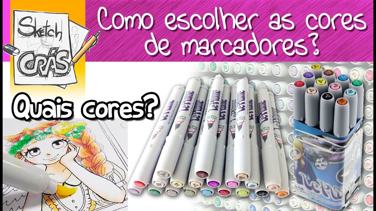 Como escolher as cores de Marcadores? Le Plume - Sketch Crás