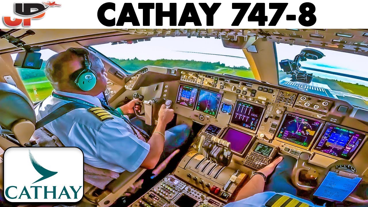 Cathay Boeing 747-8 Alaska Takeoff with Captain Obet