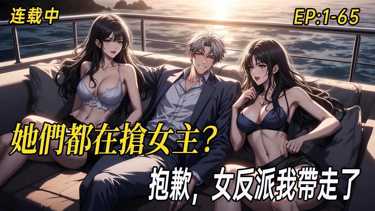 【她們都在搶女主？抱歉，女反派我帶走了】穿越成反派大少，卻被設定要跪舔高冷女主？果斷封鎖刪除，管妳道歉還是倒追——妳也配？不舔了，我選富婆女反派，從此生活樂無邊。#webtoon #多女主