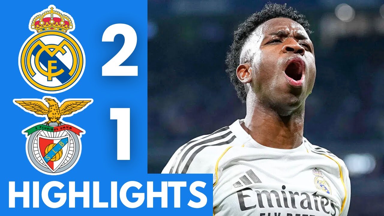 Real Madrid vs Benfica (2-1) Extended Highlights | UEFA Champions League 2025/26
