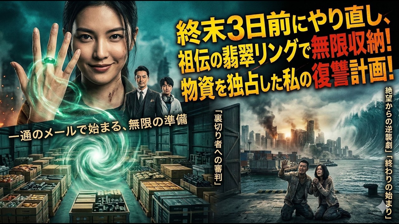 終末3日前にやり直し、祖伝の翡翠リングで無限収納！物資を独占した私の復讐計画