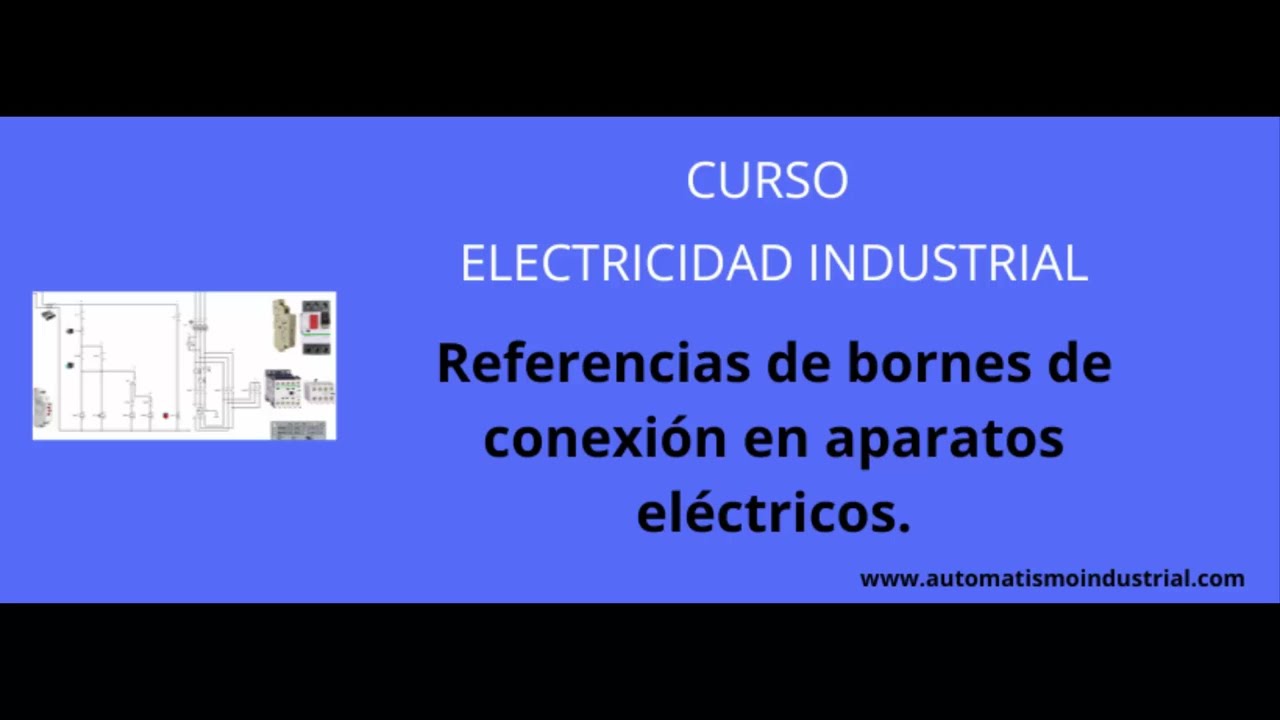 Referencias de bornes de conexión en aparatos eléctricos.