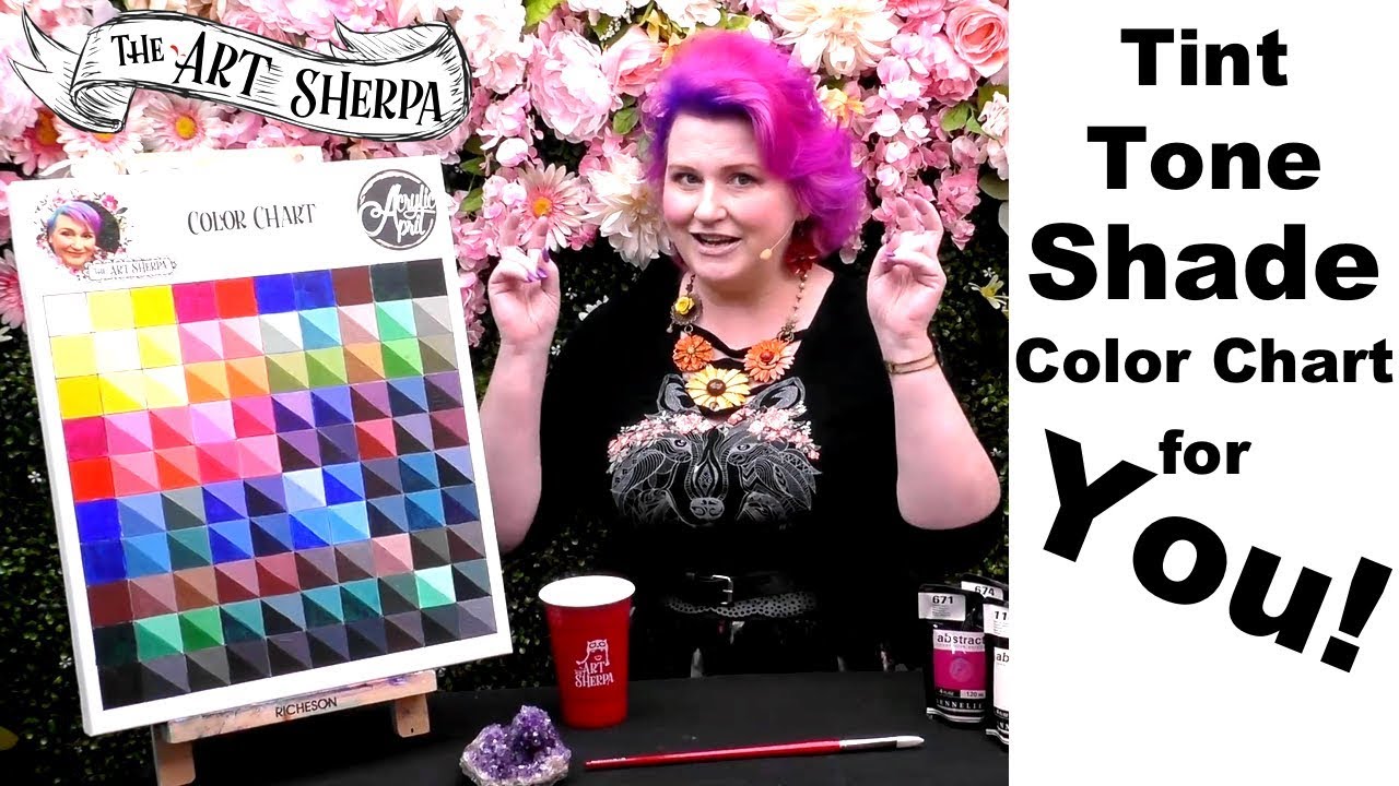 How to make a Tint Tone Shade Color Chart for EVERYONE | TheArtSherpa