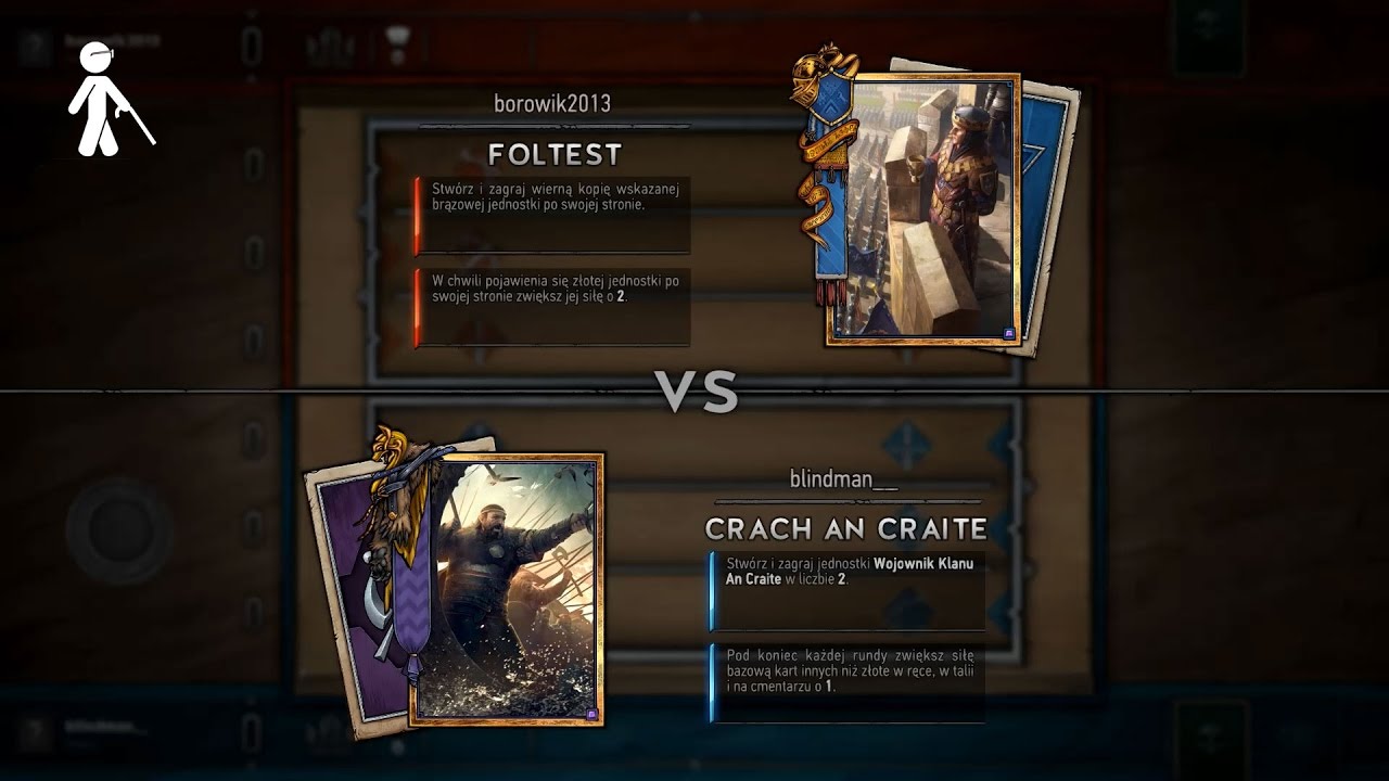 Gwint - czyszczenie stołu (Foltest vs Crach An Craite)