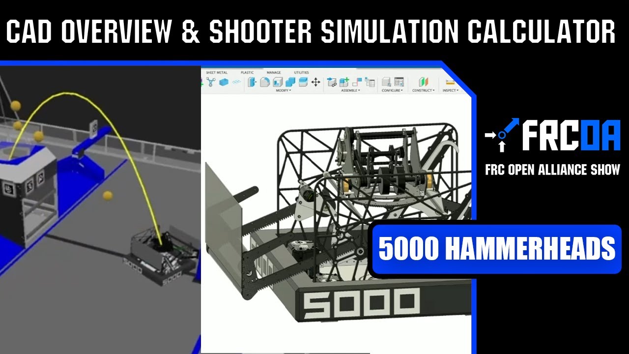 CAD Overview and Shooter Simulation Calculator | 5000 HAMMERHEADS |FRC REBUILT