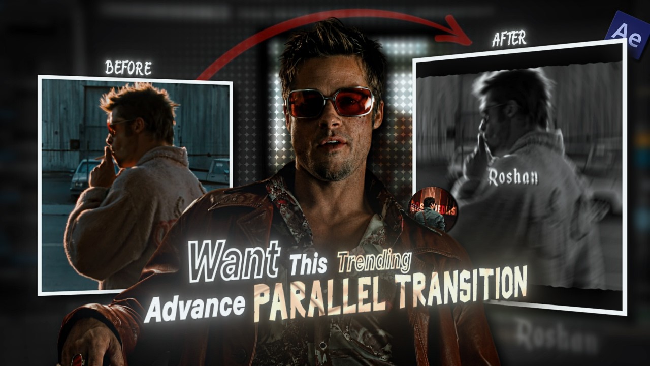 Advance Parallel Transition Tutorial In After Effects | Roshan Edits