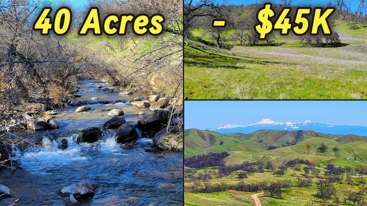 Land Acreage For Sale In California - Creek, Pond, & Views