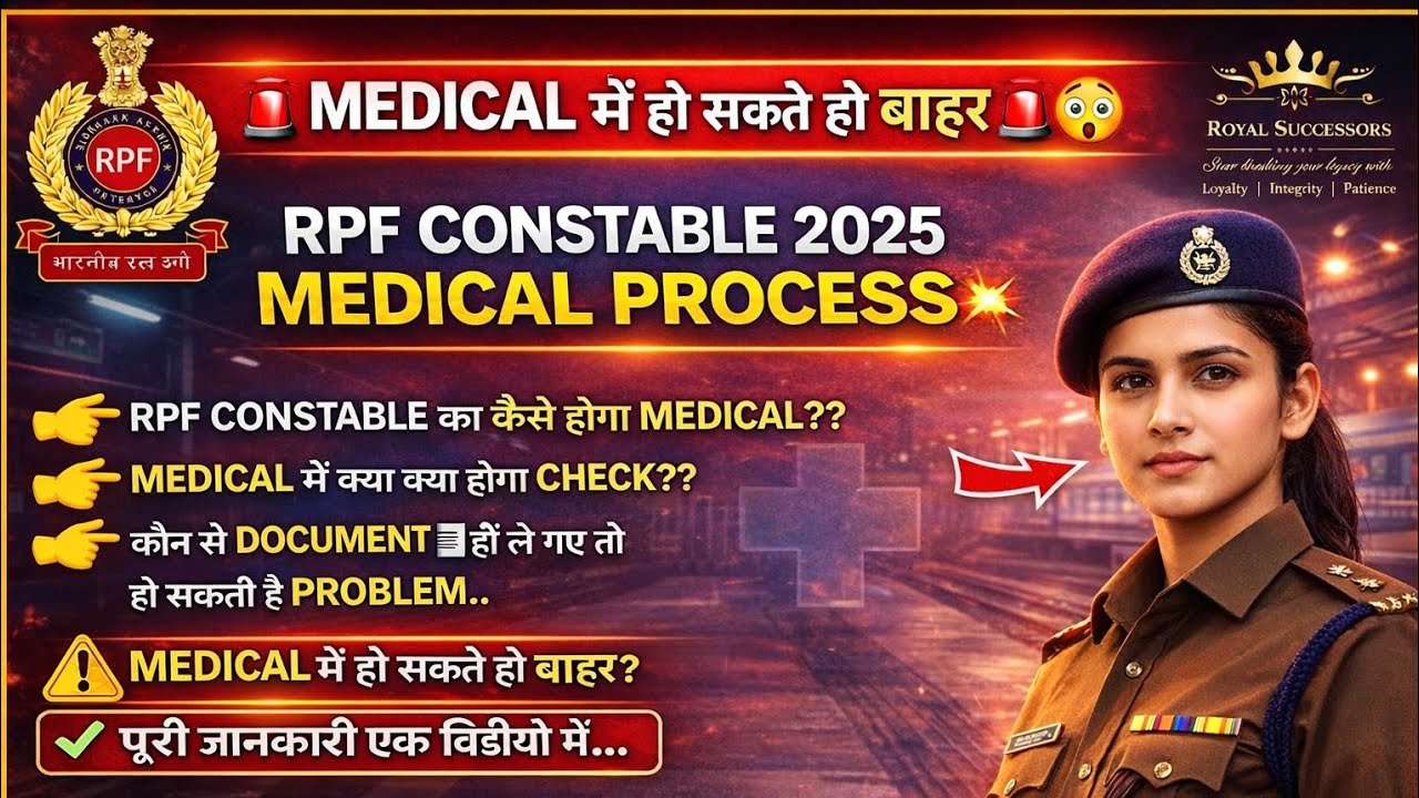 ||🚨 RPF Constable 2025 Medical Process || Kaise Hoga Medical? ||Kya-Kya Check Hoga? ||Full Details 🚨