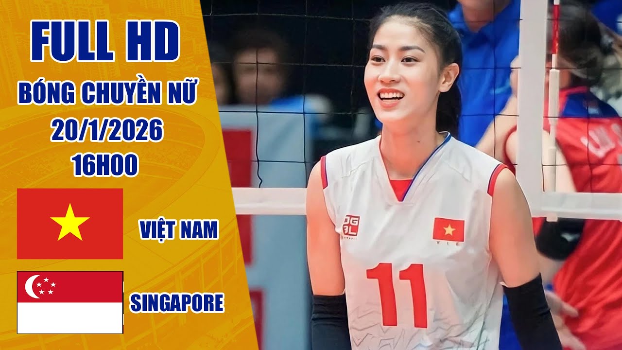 Việt Nam - Singapore | Bóng chuyền nữ | Kiều Trinh đánh bóng nhanh như điện xẹt
