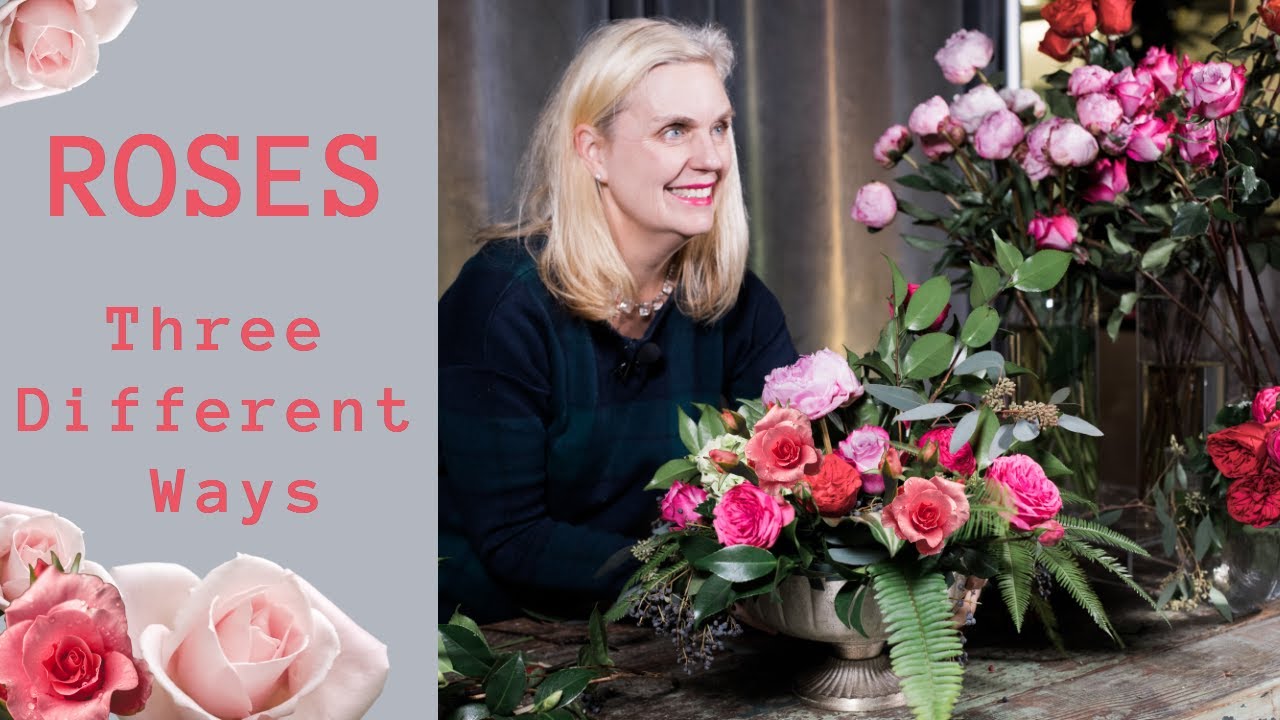 Rose Arrangement Tutorial |  Three Different Ways to Arrange Roses