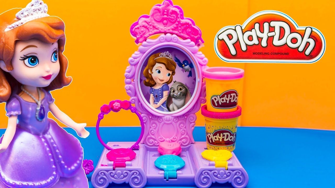 SOFIA THE FIRST Play Doh Amulet and Jewels Vanity Playset