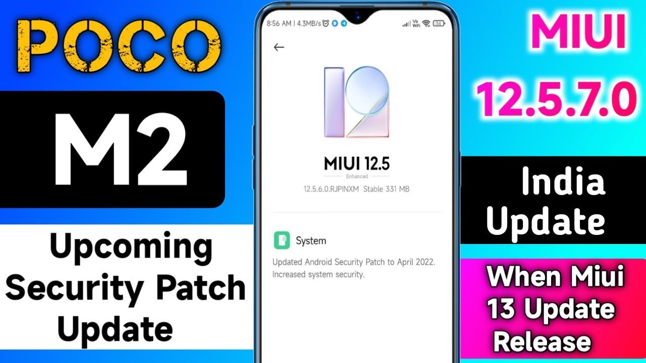 Poco M2 Miui 12.5.7.0 New Upcoming Update | Miui 13 & Android 12 Update Release Timeline |