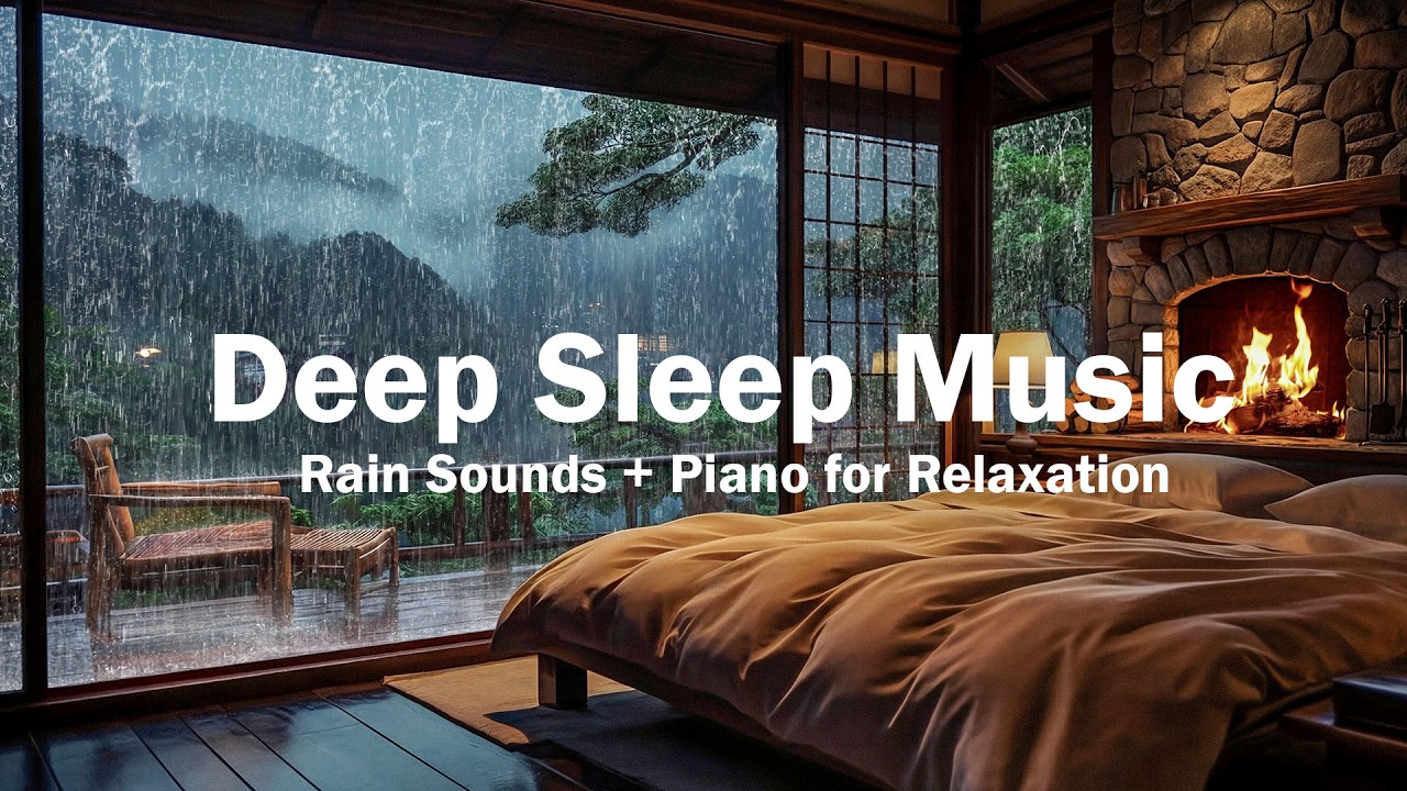 Deep Sleep Music – Relaxing Piano Music & Healing Rain Sounds for Insomnia Relief to Sleep Instantly