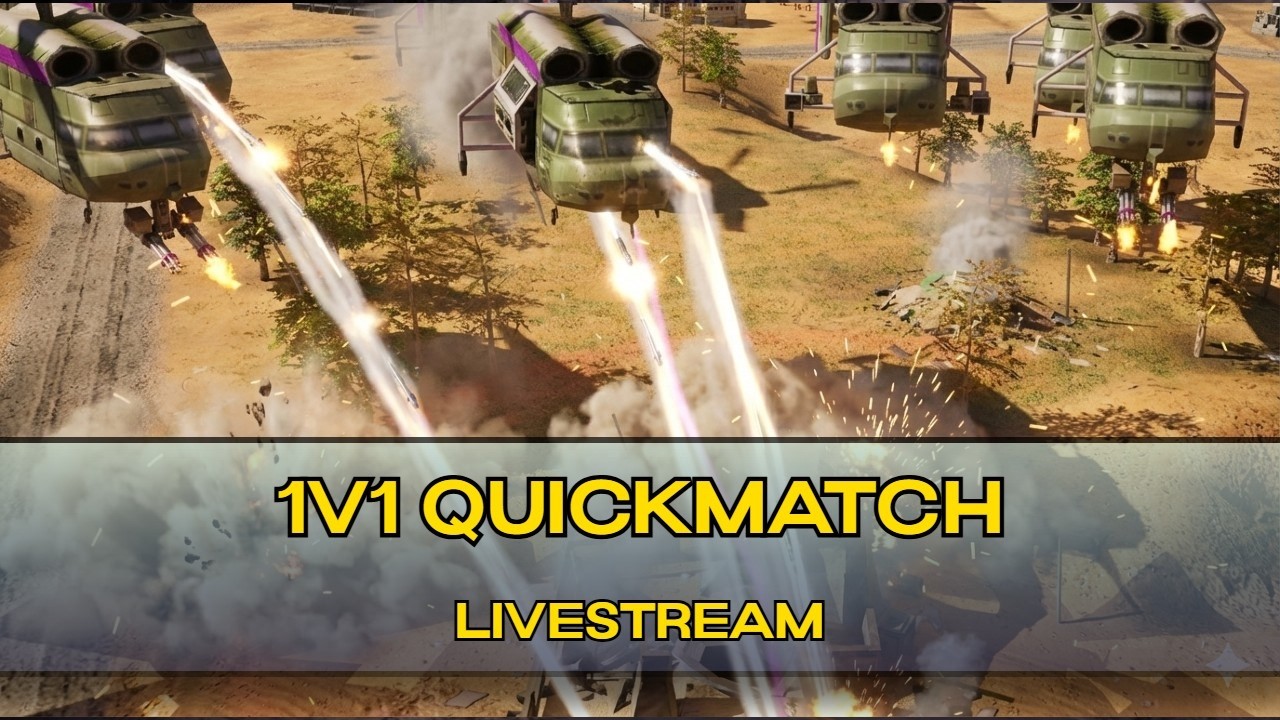 C&C Generals Zero Hour  Stream / 1V1 MORE QUICKMATCH TO RANK 1