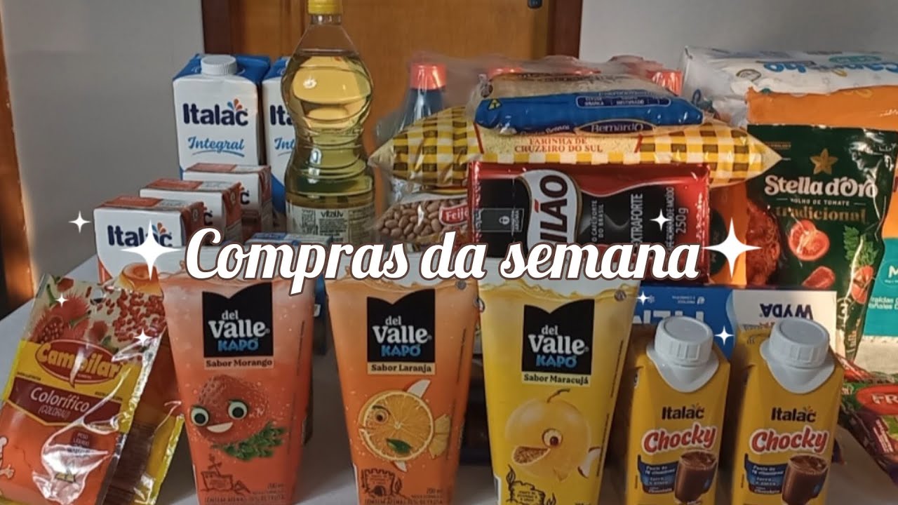 Compras da semana & para estoque de alimentos + reposição de fraldas ✨️