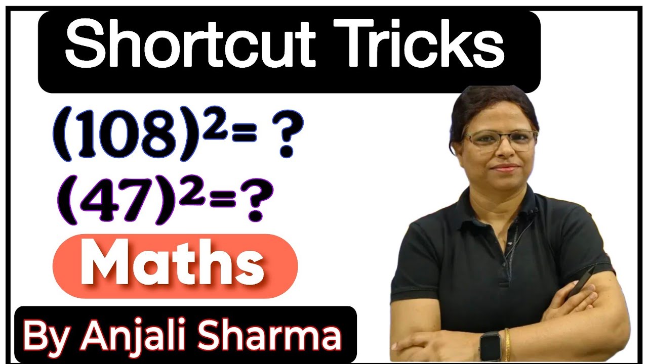 🔥🔥  Square Trick | वर्ग निकालने की  ट्रिक | By Anjali Sharma  #vedicmaths #ssc #cgl #mathstricks