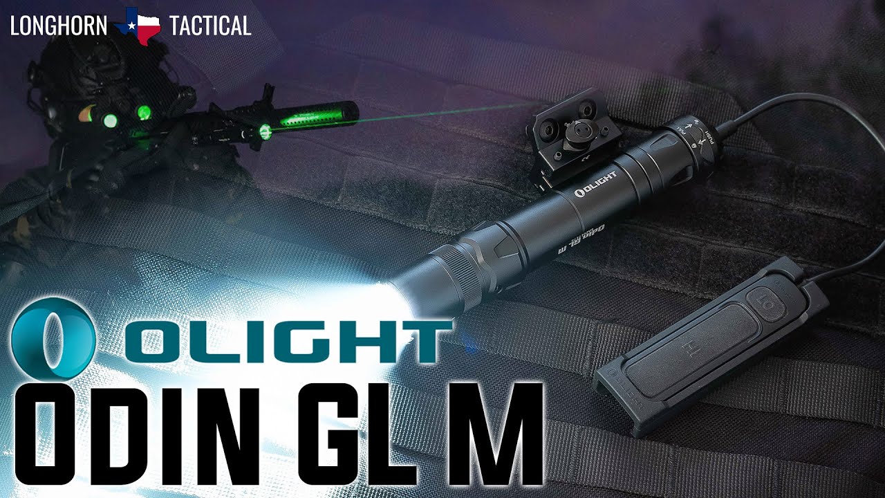 Olight Odin GL M - аккумуляторный фонарь с креплением на рейку 1500 люмен и зеленым лазерным приц...