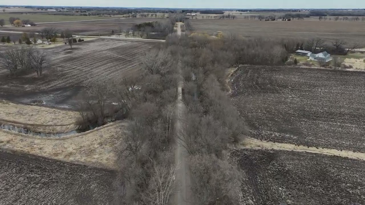 The Wiouwash Trail, WI, North Brooks Rd. G to Maxwell Rd., via drone, 4K.