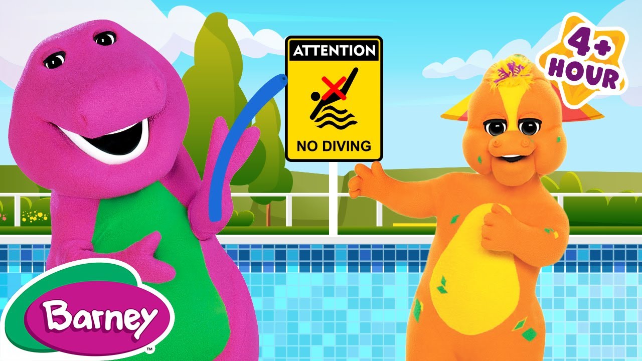 Summer Pool Rules | Swimming and Pool Safety for Kids | NEW COMPILATION | Barney the Dinosaur
