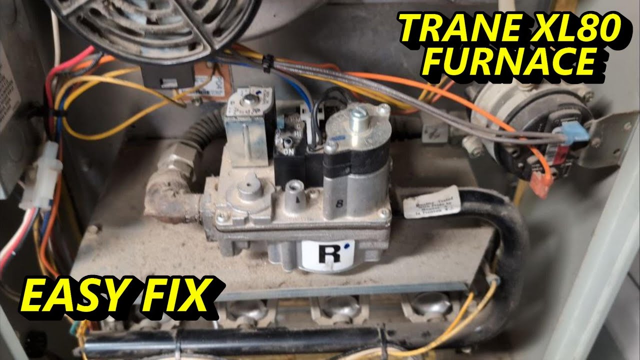 No heat: Gas valve with broken solder joints, easy fix. (Trane XL80)
