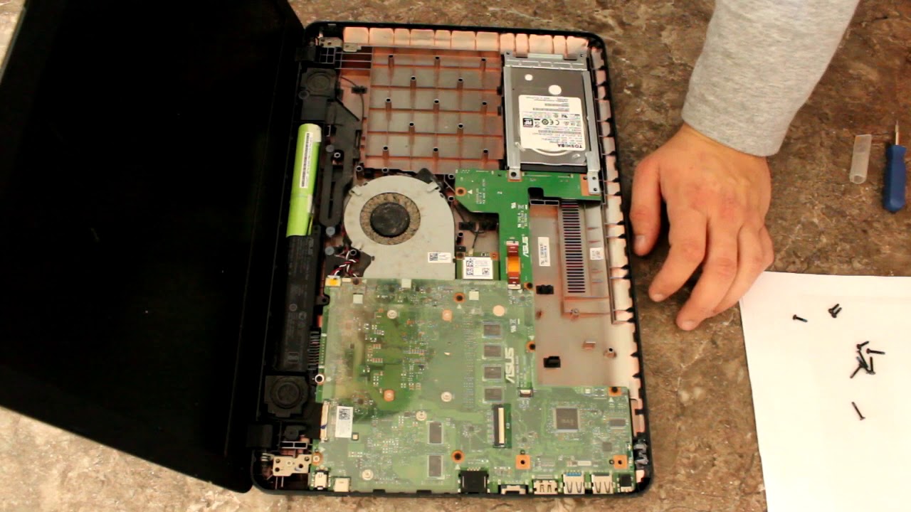 Полная инструкция как почистить ноутбук ASUS X541U