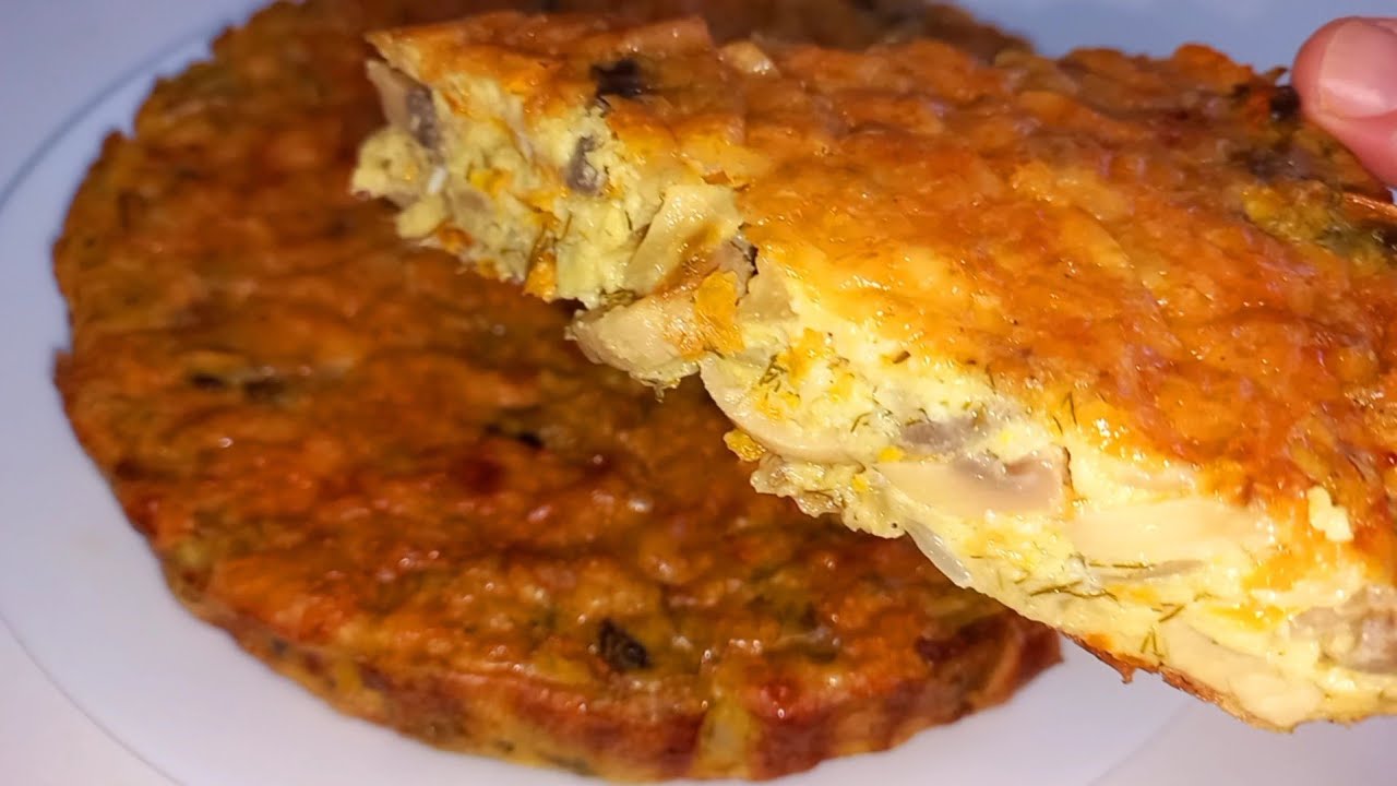 Грибной пирог/Plăcintă cu ciuperci/Mushroom pie