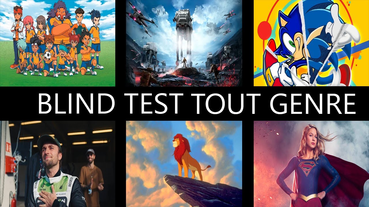 Blind Test Tout Genre (Film, Série, Animé, Musique, Youtube, Pub...) 100 Extraits