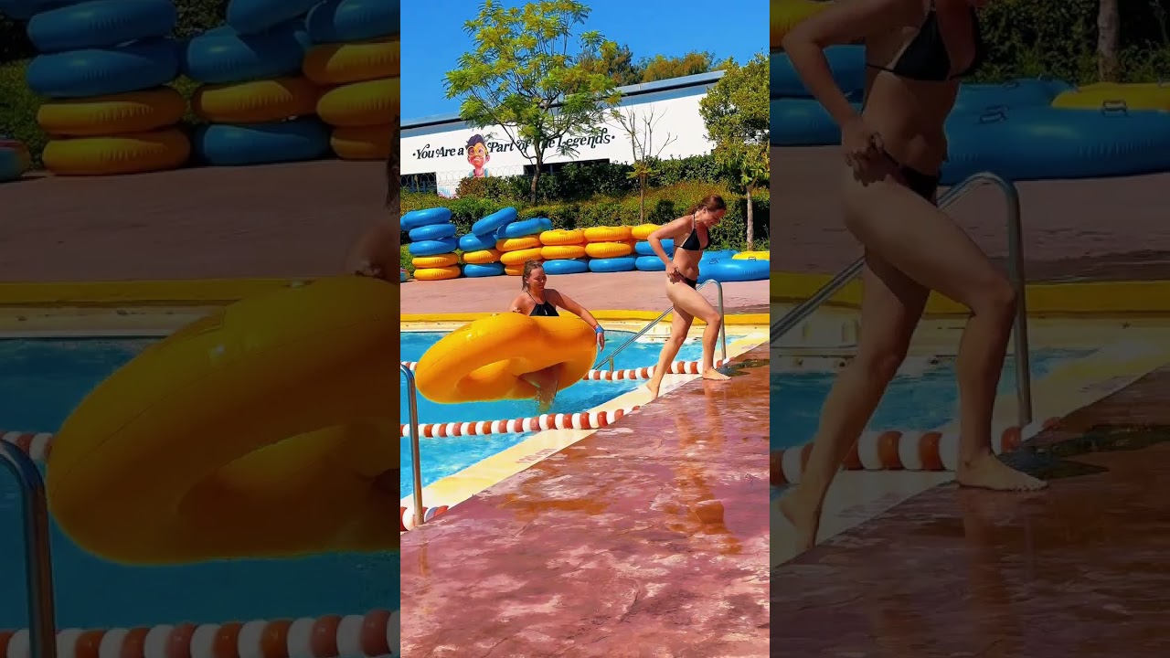 🏄&zwj;♀️Water Slide Float Diving in Wondrous Water Park - Summer Fun Water World🛟💯🧜&zwj;♀️ #waterslide