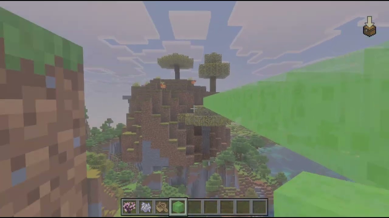 Minecraft before i find a cave with flight mountain s