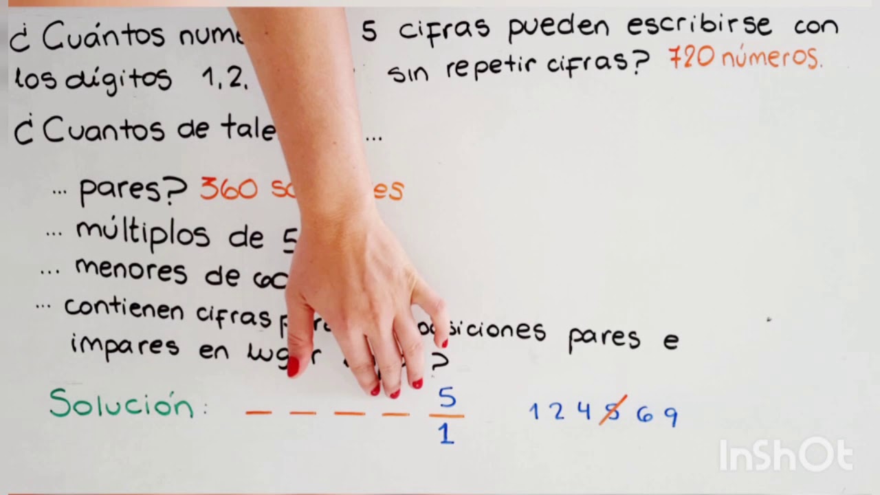 Resolución de un problema de combinatoria.