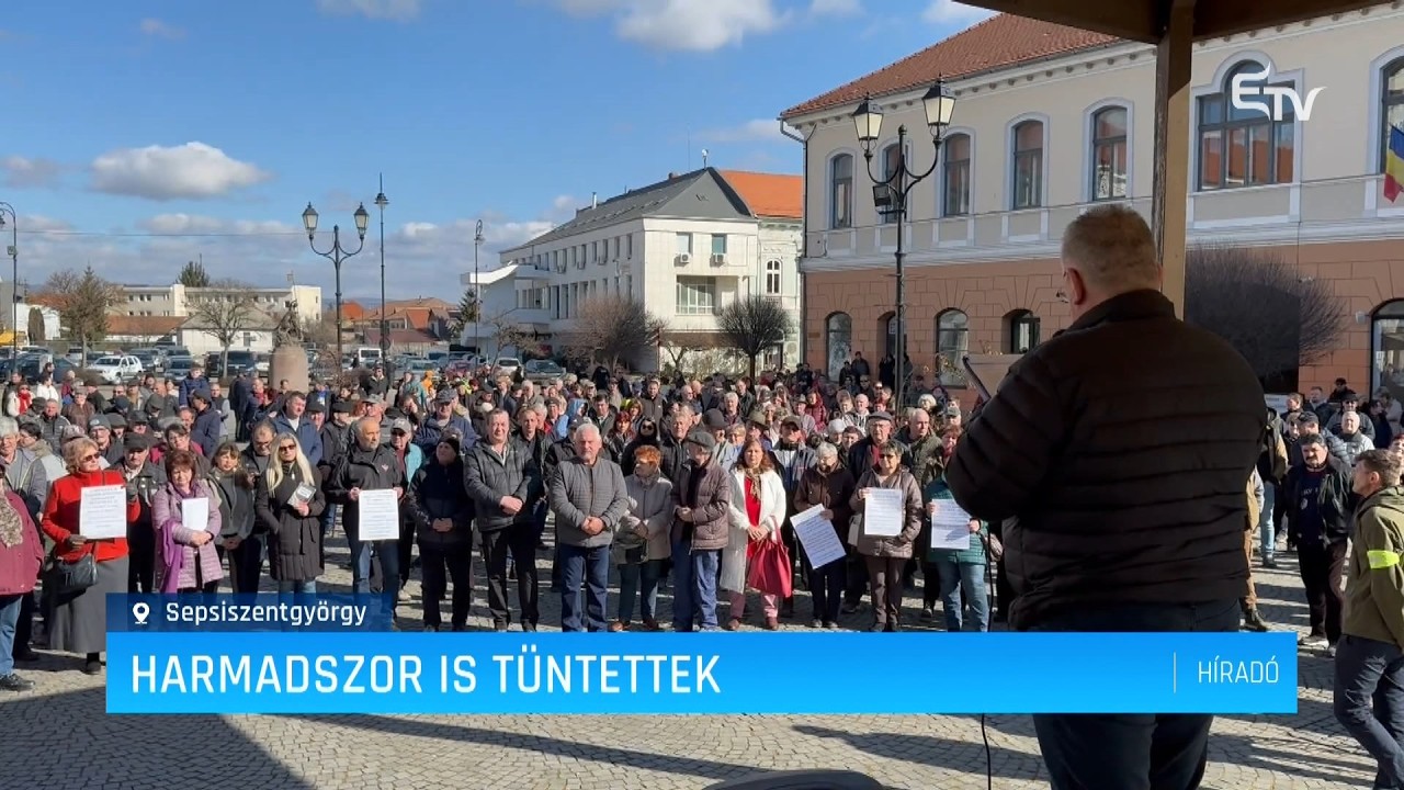 Harmadszor is tüntettek – Erdély TV